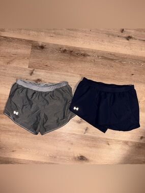 LG Women's Athletic Shorts - Black and Gray Lightweight Running Shorts